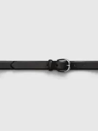 Leather Belt - True black — view 2