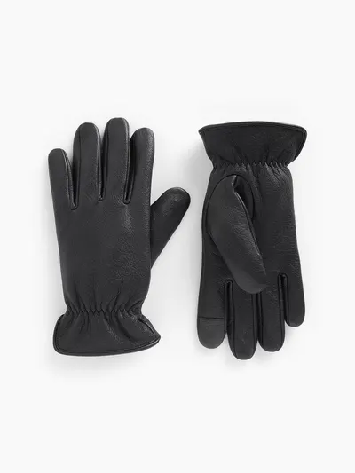 Leather Gloves - BLACK