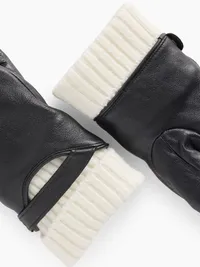 Leather Gloves - Black — view 2