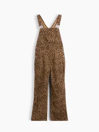 Leopard Print Loose Overalls - Brown leopard print — view 5