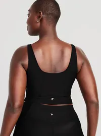 Light Support PowerSoft Longline Sports Bra - Black Jack — view 5