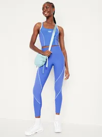 Light Support PowerSoft Longline Sports Bra - CRAYON BLUE — view 3