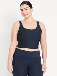 Light Support PowerSoft Longline Sports Bra - Navy Blue — view 5