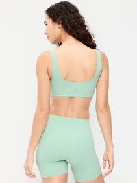 Light Support StudioSmooth Square-Neck Sports Bra - Enchant Mint — view 2