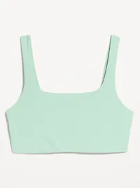 Light Support StudioSmooth Square-Neck Sports Bra - Enchant Mint — view 4