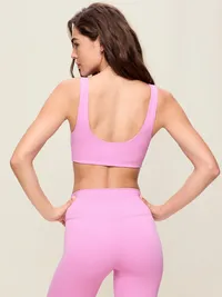 Light Support StudioSmooth Square-Neck Sports Bra - Orchid — view 2
