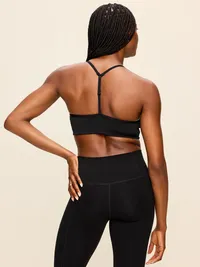 Light Support StudioSmooth Y-Back Sports Bra - Black Jack — view 2
