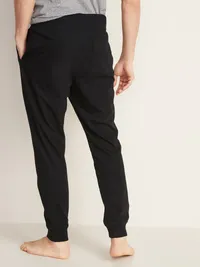 Lightweight Jersey-Knit Joggers - Black Jack — view 2