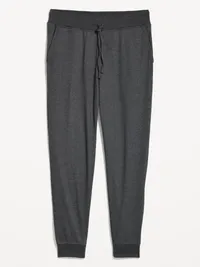 Lightweight Jersey-Knit Joggers - Charcoal Heather — view 2