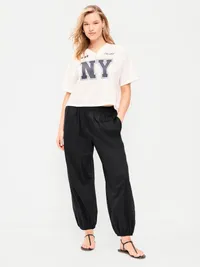 Lightweight Pull-On Parachute Pants - Black Jack — view 5