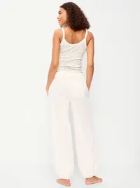 Lightweight Pull-On Parachute Sleep Pants - Sea Salt — view 3