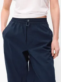 Lightweight Pull-On Poplin Balloon Pants - In the Navy — view 4