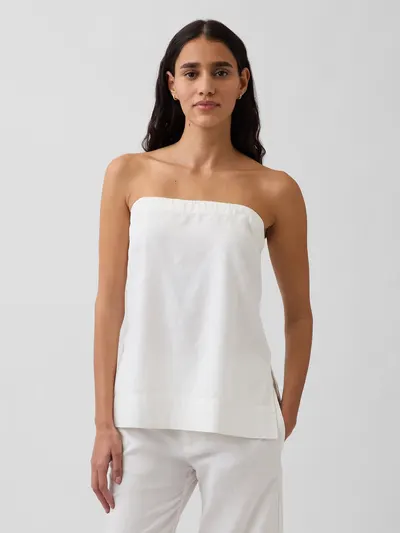 Linen-Blend Cami - New off white