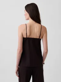 Linen-Blend Cami - Terra brown — view 3
