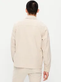 Linen-Blend Chore Jacket - Howlite — view 2