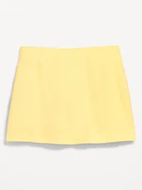 Linen-Blend Micro Skort - Sunbeam — view 4
