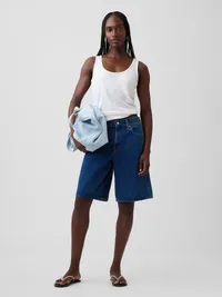 Linen-Blend Tank Top - Fresh white — view 2
