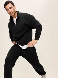 Lived-In Pro Quarter Zip - Black Jack — view 3
