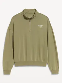 Lived-In Pro Quarter Zip - Dill Caper — view 4