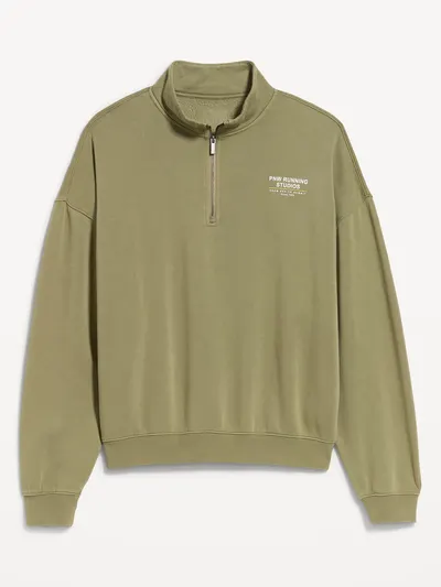 Lived-In Pro Quarter Zip - Dill Caper