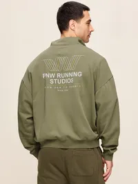 Lived-In Pro Quarter Zip - Dill Caper — view 2