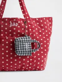 Logo Tote Bag Charm - Black gingham — view 3