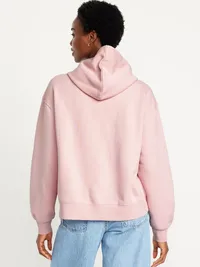 Logo Zip Hoodie Sweatshirt - Abalone Pink — view 2