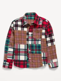 Long-Sleeve Flannel Shirt for Boys - Patchwork — view 2