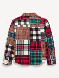 Long-Sleeve Flannel Shirt for Boys - Patchwork — view 3