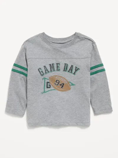 Long-Sleeve Graphic T-Shirt for Toddler Boys - Gray