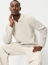 Long-Sleeve Polo Sweater - Windchime — view 3