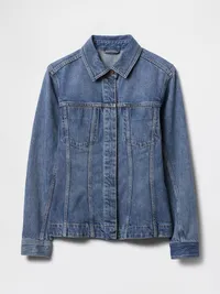 Longline Denim Jacket - Medium indigo — view 5