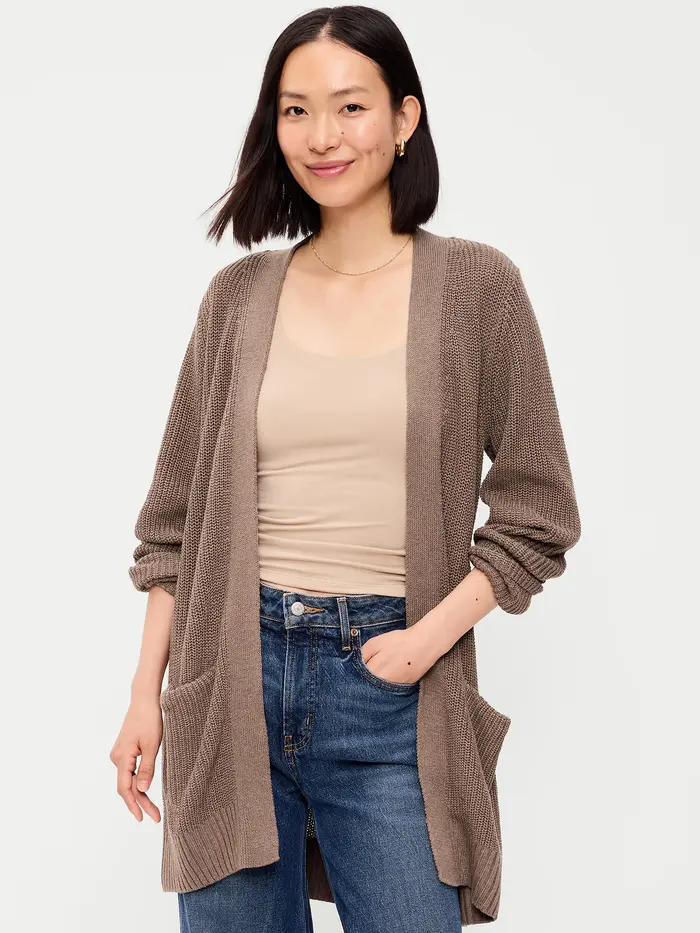 Longline Open-Front Wrap - Chocolate Malted