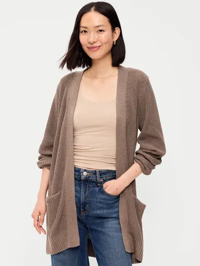 Longline Open-Front Wrap - Chocolate Malted