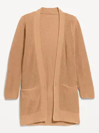 Longline Open-Front Wrap - Heather Camel — view 4