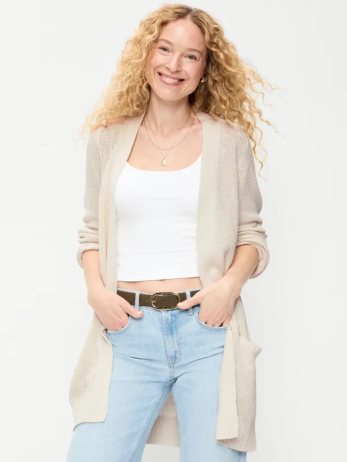 Longline Open-Front Wrap - Howlite