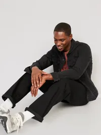 Loose Built-In Flex Jeans - Black Rinse — view 3