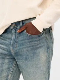 Loose Built-In Flex Jeans - Medium Tint — view 5