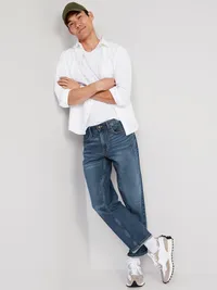 Loose Built-In Flex Jeans - Medium Wash — view 3