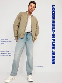 Loose Built-In Flex Jeans - Medium Wash — view 4