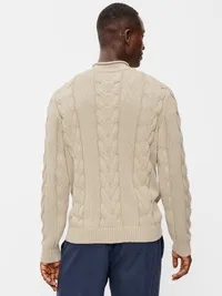 Loose Cable-Knit Sweater - Elbow Grease — view 2