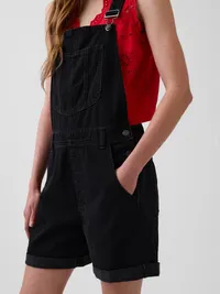 Loose Denim Shortalls - Basic black — view 4