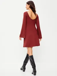 Low-Back Flare Mini Dress - Emberglow — view 2