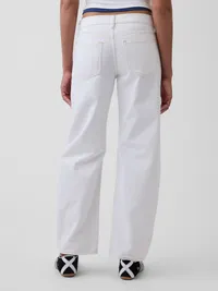 Low Rise Barrel Jeans - Fresh white — view 4