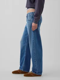 Low Rise Barrel Jeans - Medium indigo — view 3