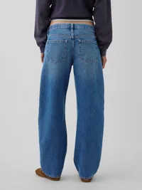 Low Rise Barrel Jeans - Medium indigo — view 4