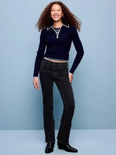 Low-Rise Boot-Cut Jeans - Bobby Jo