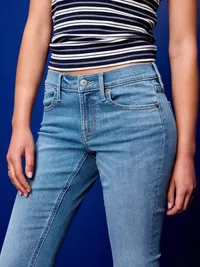 Low-Rise Boot-Cut Jeans - Dewpoint — view 4