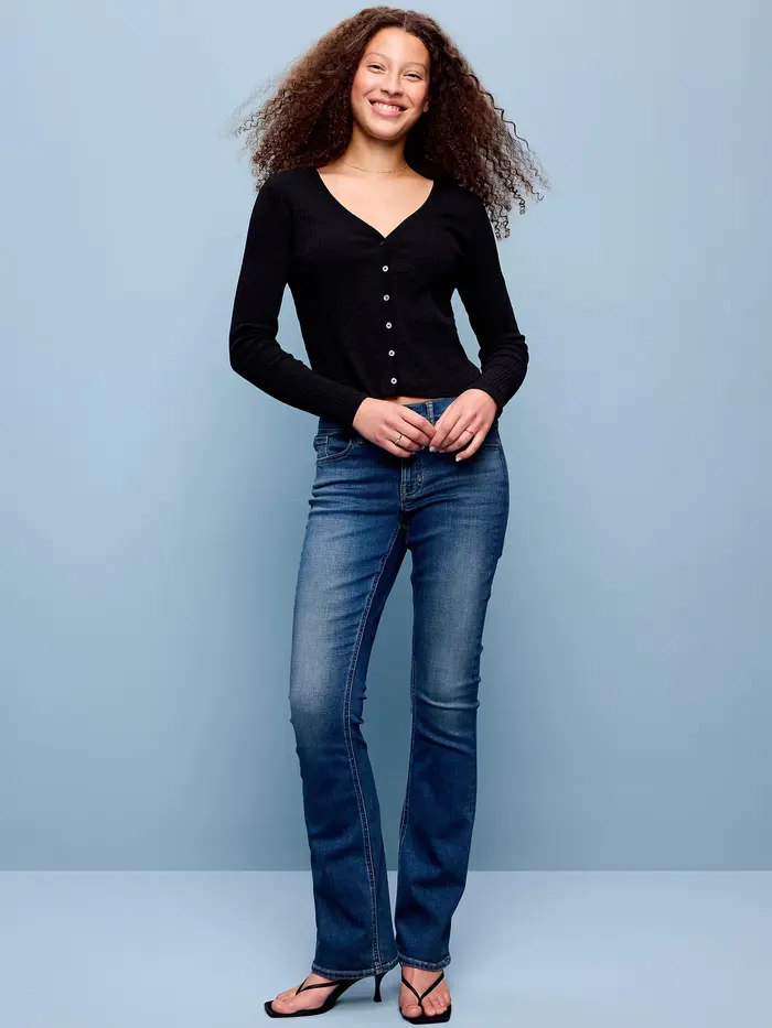 Low-Rise Boot-Cut Jeans - Esther