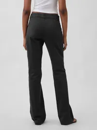 Low Rise Fitted Flare Khakis - Black — view 4